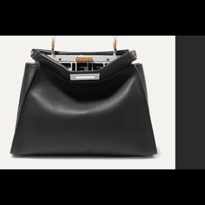 Navy blue Fendi Peekaboo leather purse